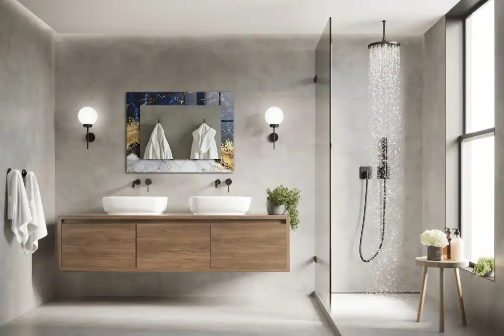 Obdĺžnikové dekoračné zrkadlo Mramorová abstrakcia