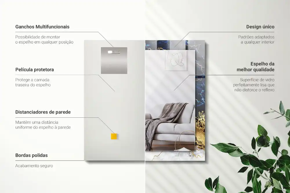 Obdĺžnikové dekoračné zrkadlo Mramorová abstrakcia