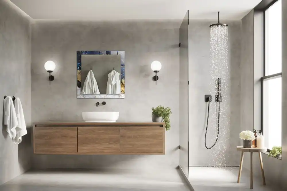 Obdĺžnikové dekoračné zrkadlo Mramorová abstrakcia