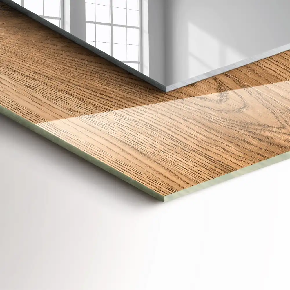 Obdĺžnikové zrkadlo s motívom Drevená textúra