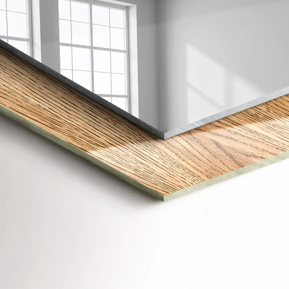 Obdĺžnikové zrkadlo s motívom Drevená textúra