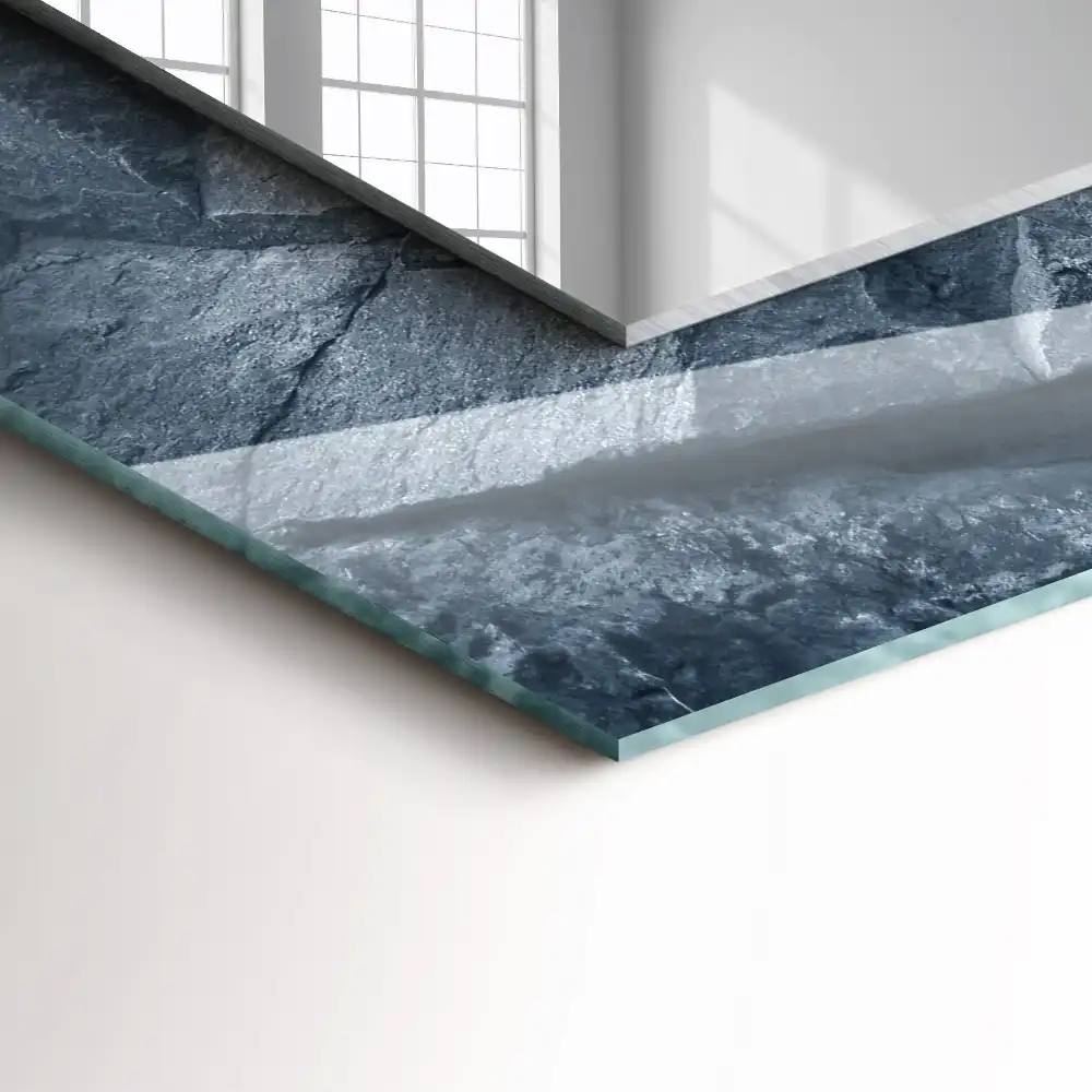 Obdĺžnikové ozdobné zrkadlo Kamenná textúra kameňa