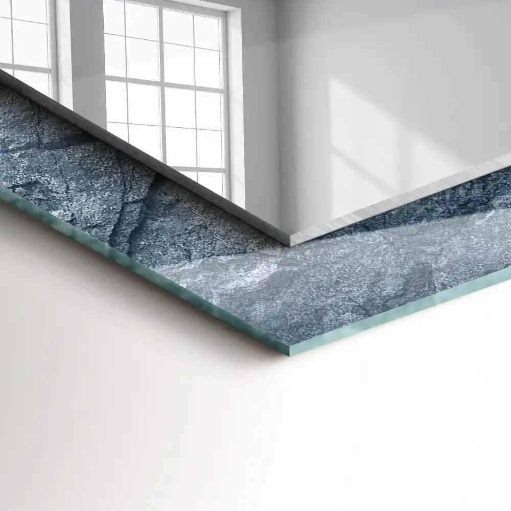 Obdĺžnikové ozdobné zrkadlo Kamenná textúra kameňa