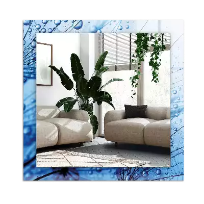 Obdĺžnikové dekoračné zrkadlo Kvapky na púpavy