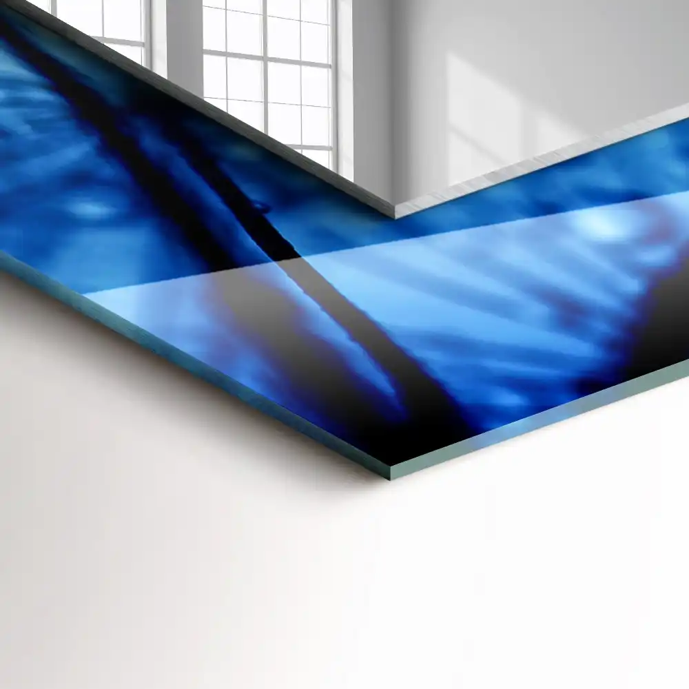 Obdĺžnikové dekoračné zrkadlo Kvapky na púpavy