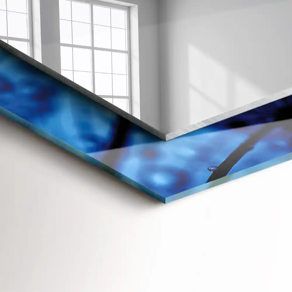 Obdĺžnikové dekoračné zrkadlo Kvapky na púpavy