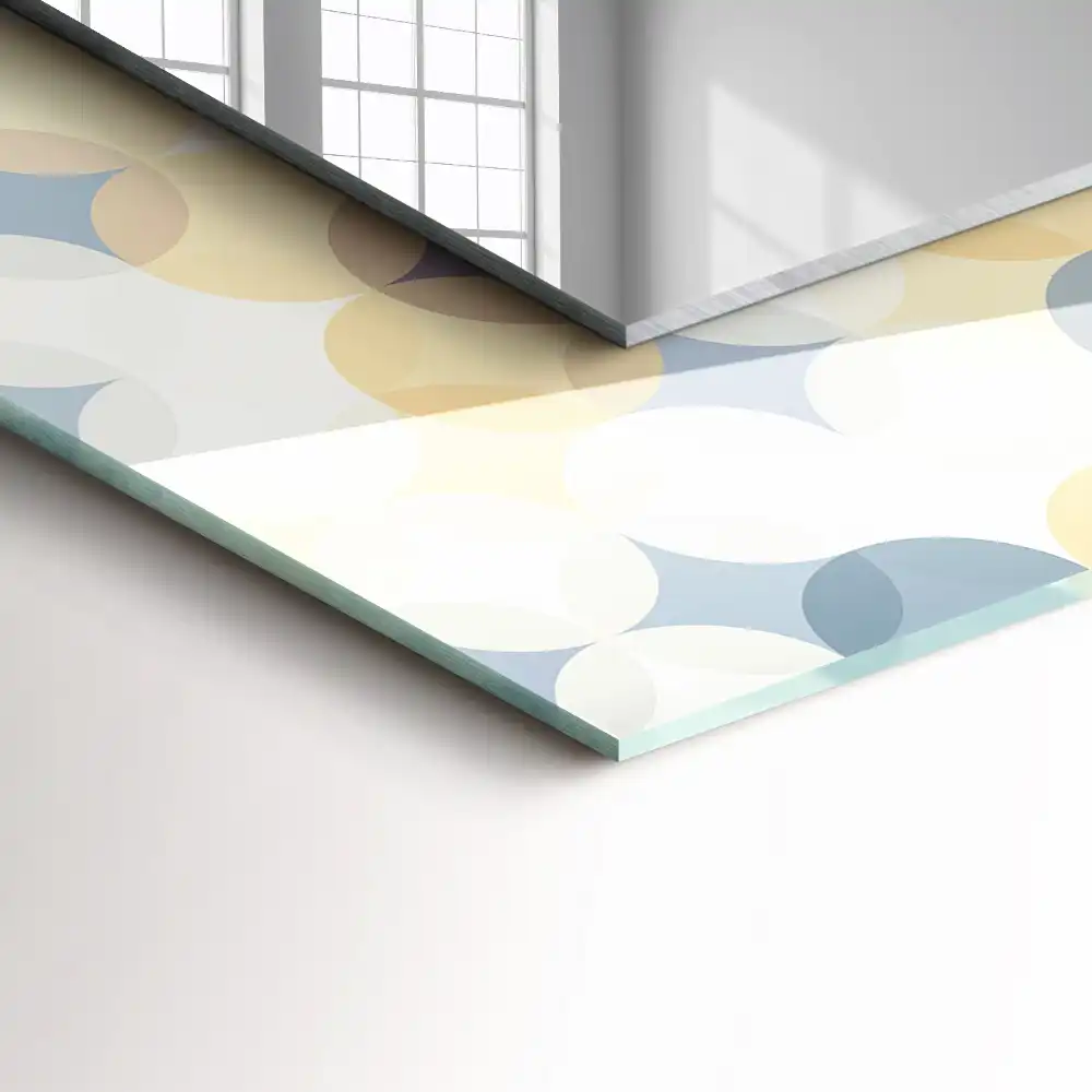 Obdĺžnikové ozdobné zrkadlo Farebné okrúhle vzory