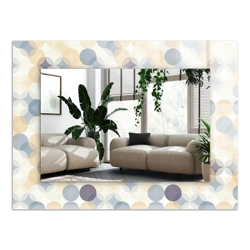 Obdĺžnikové ozdobné zrkadlo Farebné okrúhle vzory