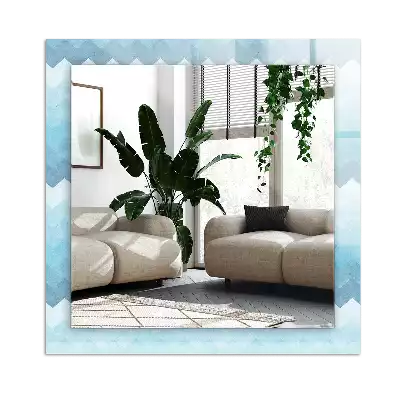 Obdĺžnikové dekoračné zrkadlo Cikcakový gradientový vzor