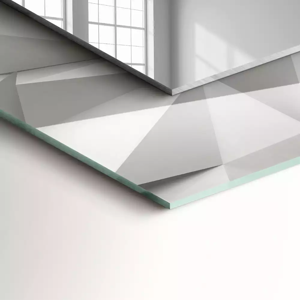 Obdĺžnikové ozdobné zrkadlo Abstraktné geometrické tvary
