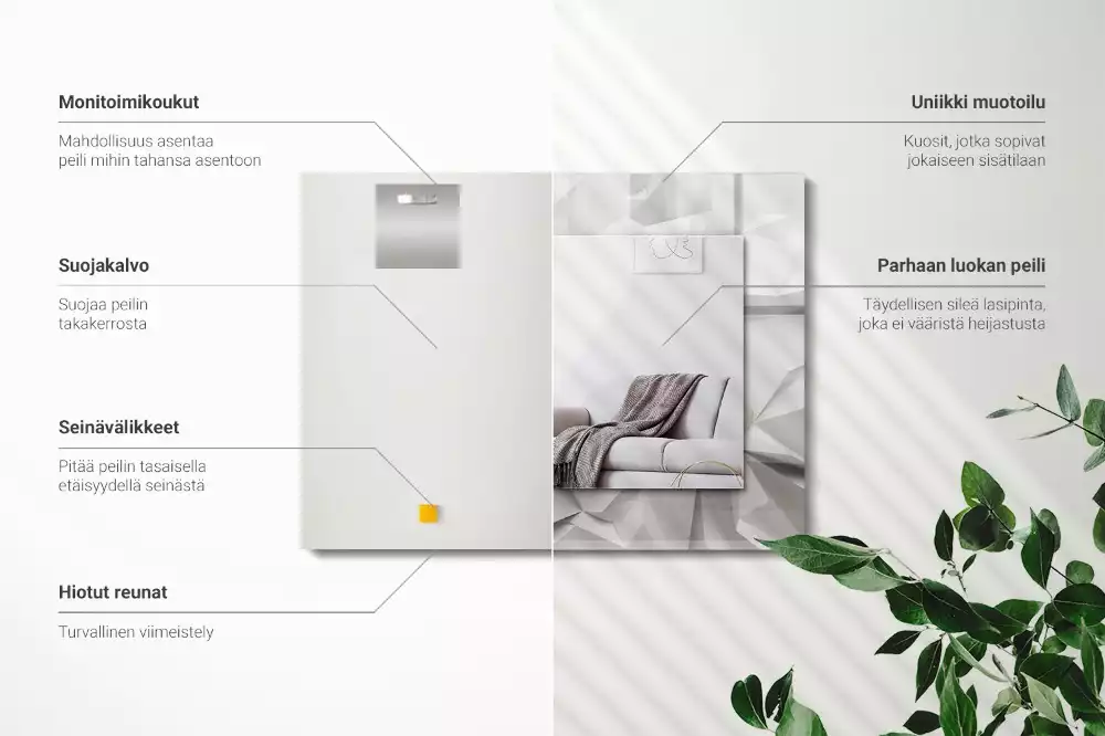 Obdĺžnikové ozdobné zrkadlo Abstraktné geometrické tvary