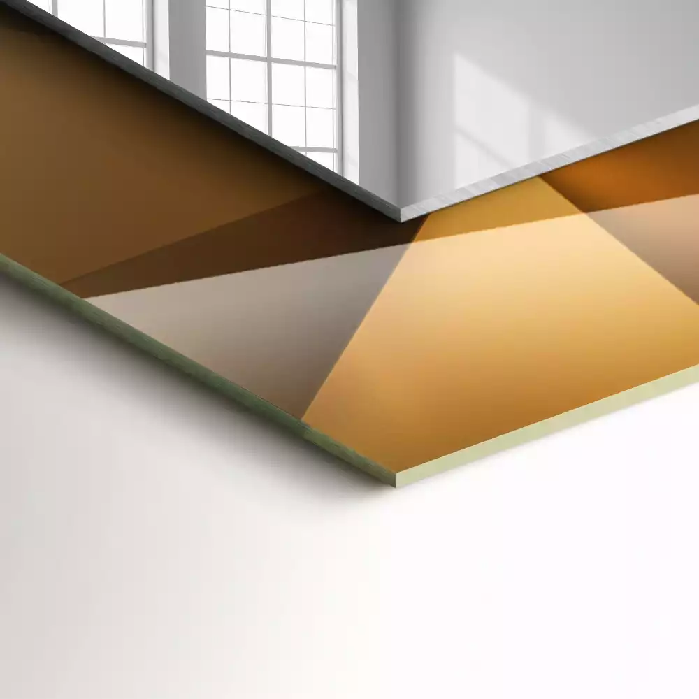 Obdĺžnikové dekoračné zrkadlo geometrické tvary