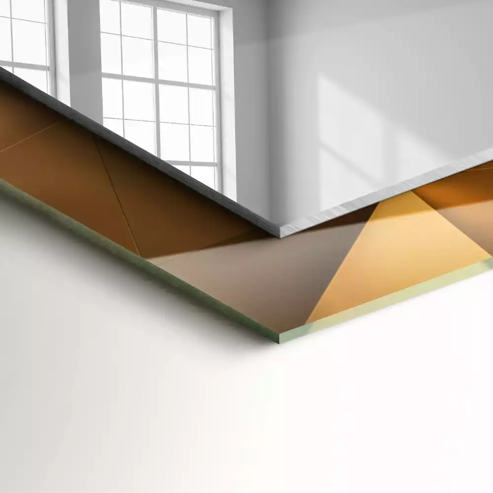 Obdĺžnikové dekoračné zrkadlo geometrické tvary