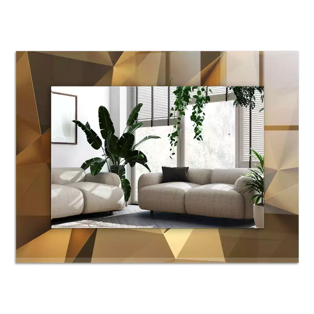 Obdĺžnikové dekoračné zrkadlo geometrické tvary