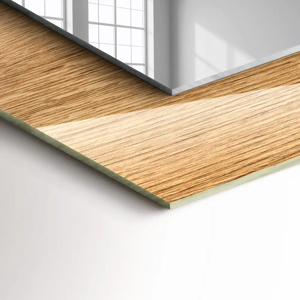 Obdĺžnikové dekoračné zrkadlo Drevo so štruktúrou