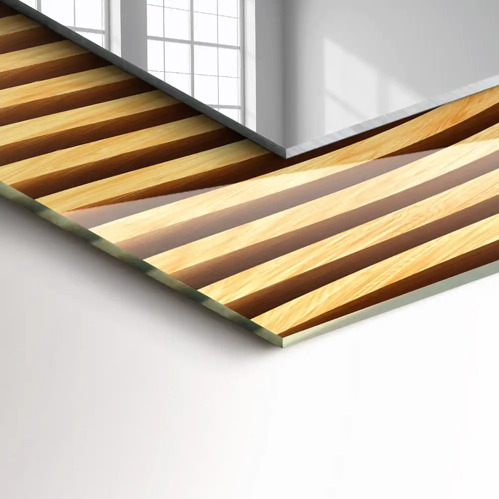 Obdĺžnikové zrkadlo s motívom Drevené vlny