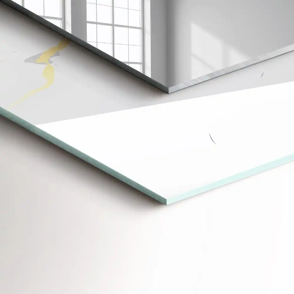 Obdĺžnikové ozdobné zrkadlo Biely mramorový vzor