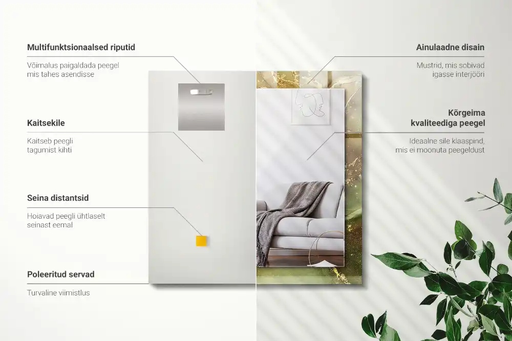 Obdĺžnikové dekoračné zrkadlo Abstraktné umenie