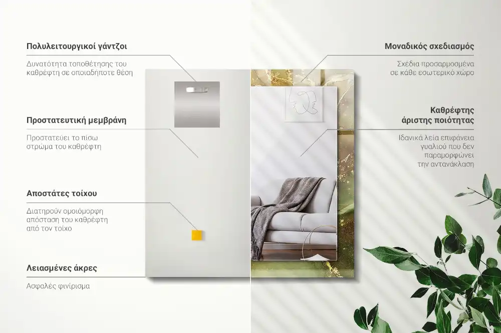 Obdĺžnikové dekoračné zrkadlo Abstraktné umenie