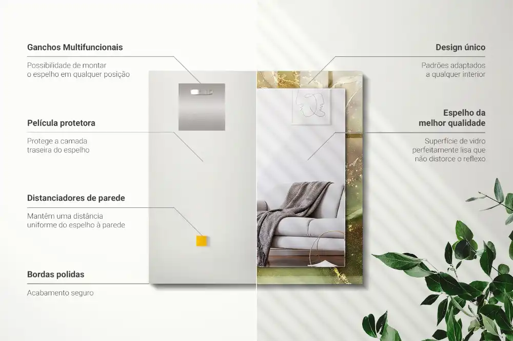 Obdĺžnikové dekoračné zrkadlo Abstraktné umenie