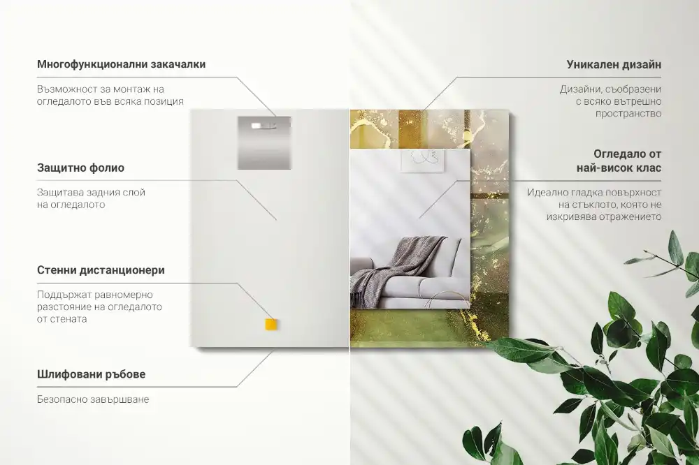 Obdĺžnikové dekoračné zrkadlo Abstraktné umenie