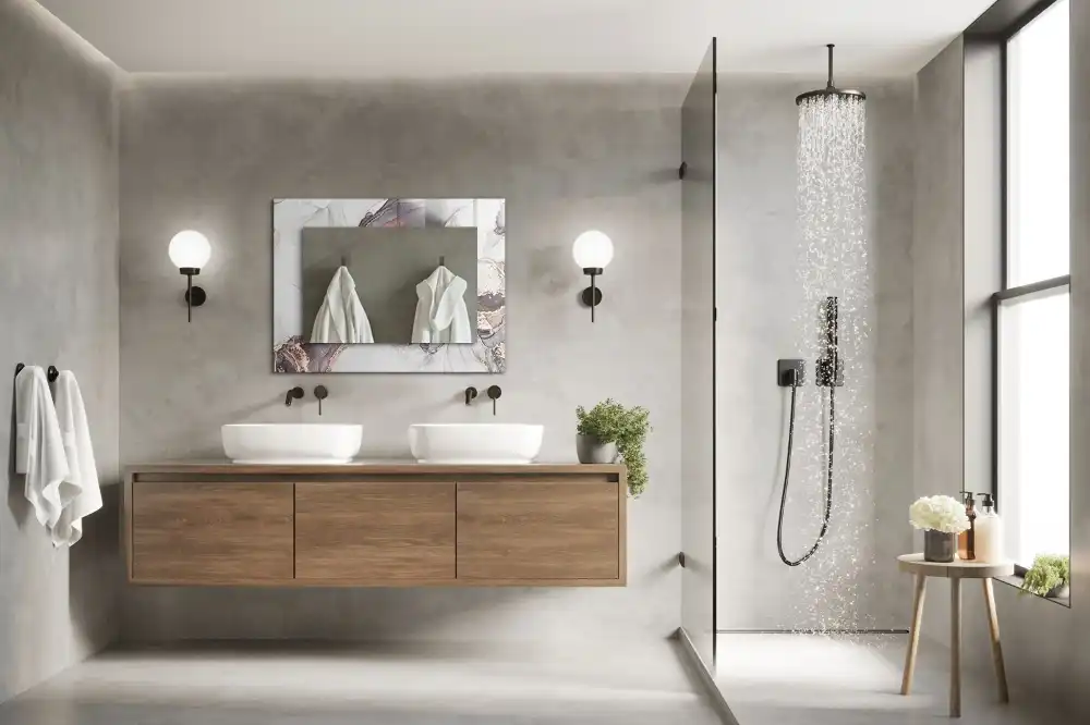 Obdĺžnikové dekoračné zrkadlo Abstraktné umenie z mramoru