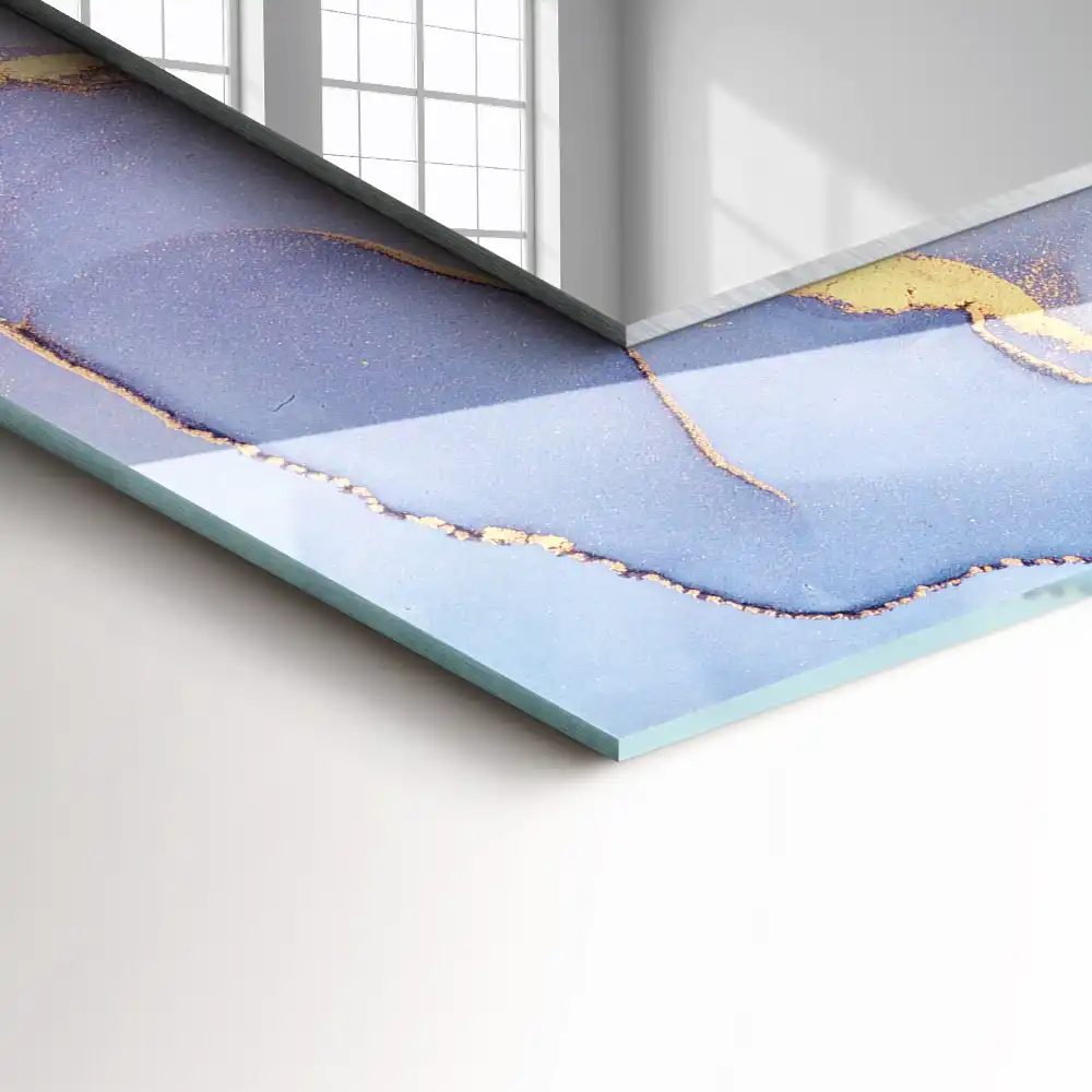 Obdĺžnikové zrkadlo s motívom Abstraktný akvarel