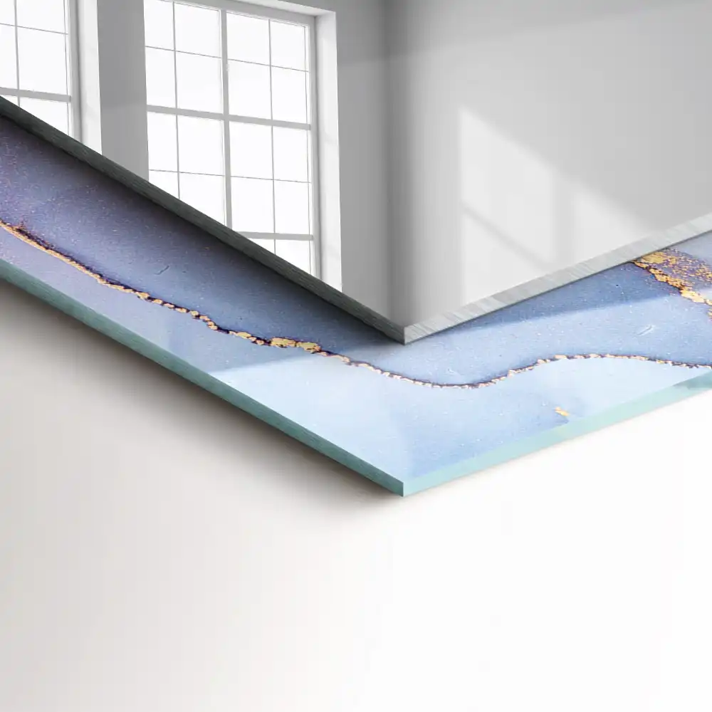 Obdĺžnikové zrkadlo s motívom Abstraktný akvarel