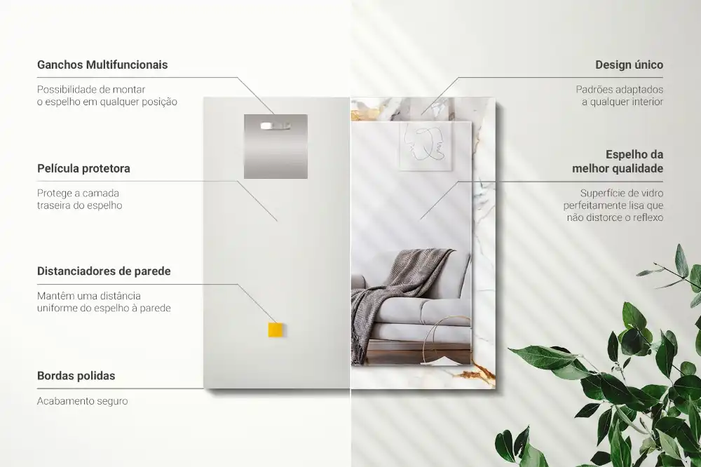 Obdĺžnikové dekoračné zrkadlo Žilkový mramor