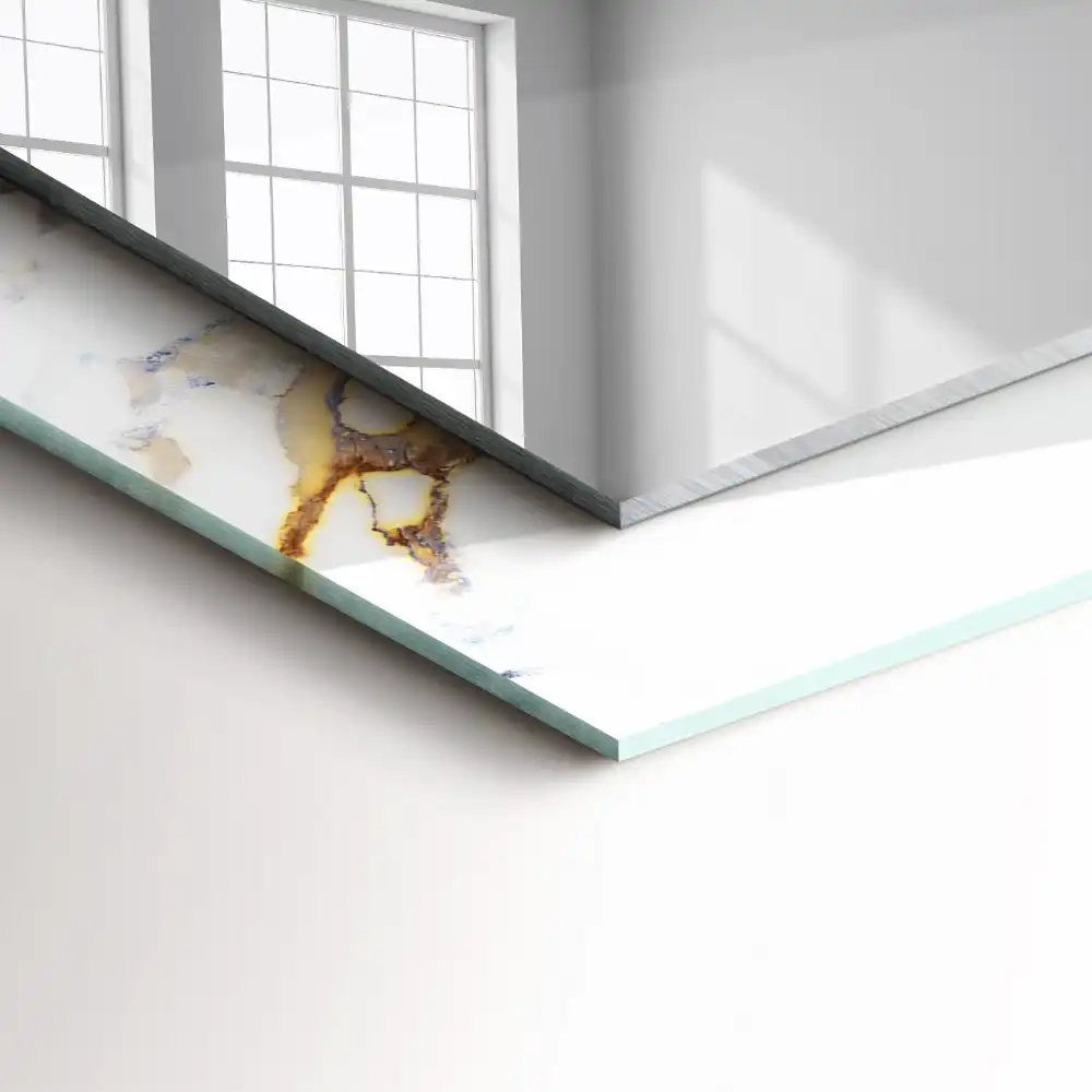 Obdĺžnikové dekoračné zrkadlo Žilkový mramor