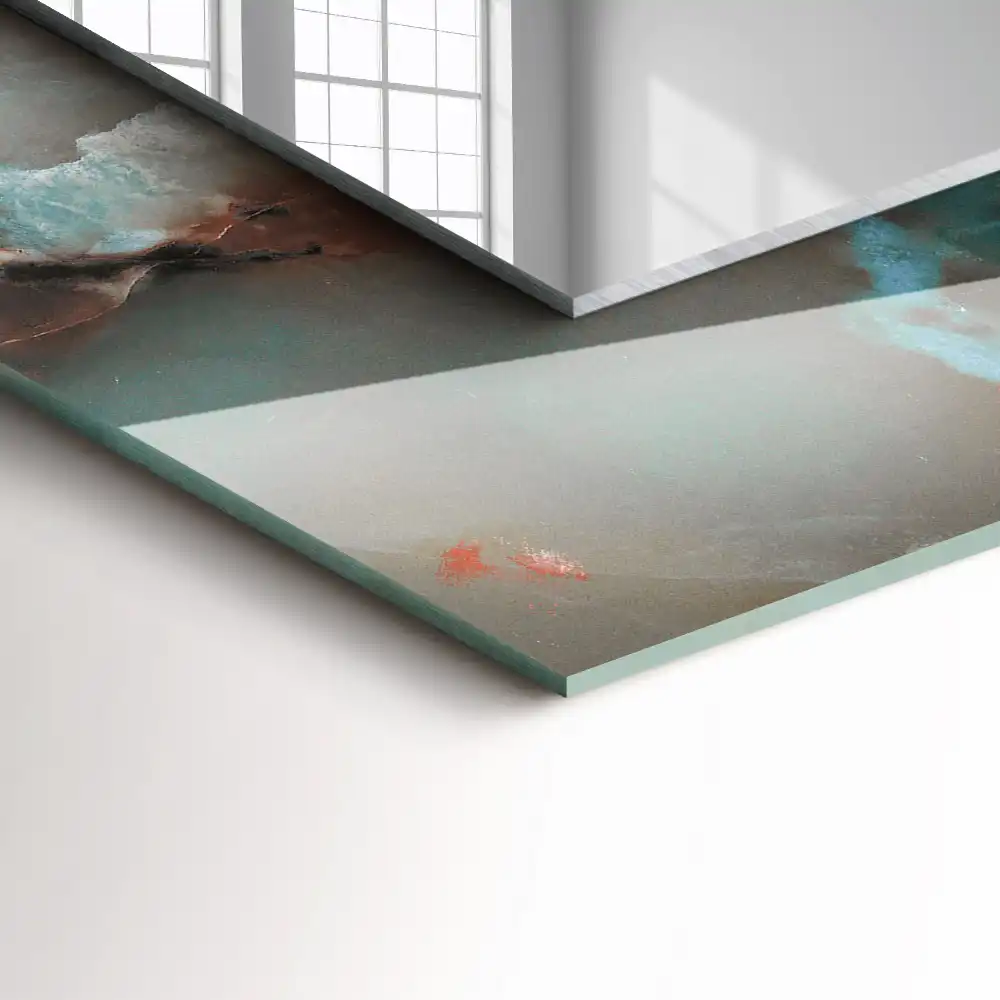 Obdĺžnikové zrkadlo s motívom Abstraktná farebná textúra