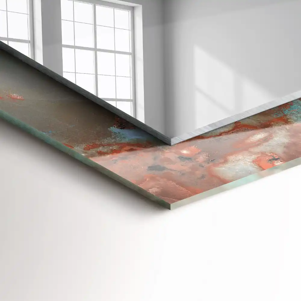 Obdĺžnikové zrkadlo s motívom Abstraktná farebná textúra