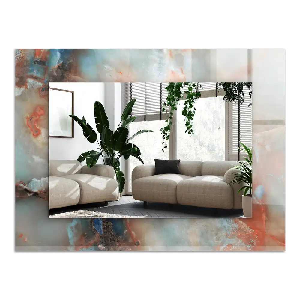 Obdĺžnikové zrkadlo s motívom Abstraktná farebná textúra