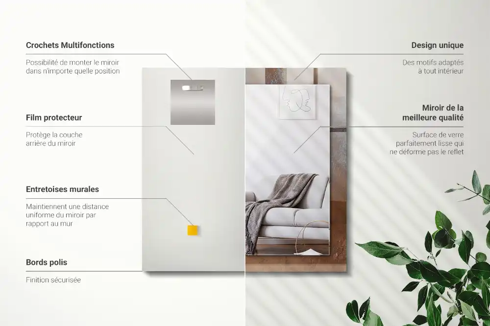 Obdĺžnikové ozdobné zrkadlo Módny hrdzavý kov