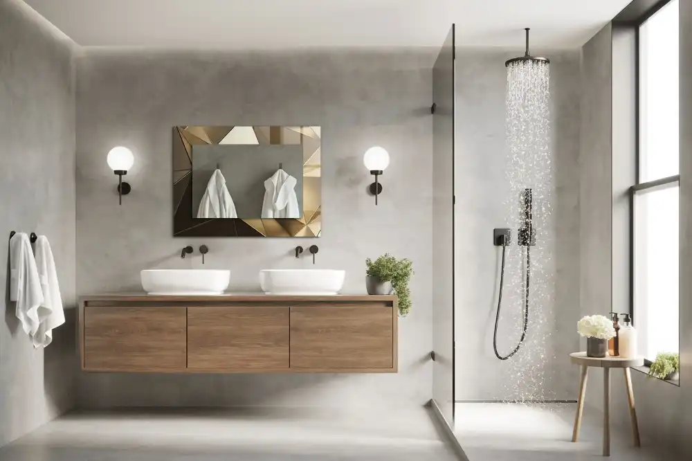 Obdĺžnikové dekoračné zrkadlo Geometrické tvary