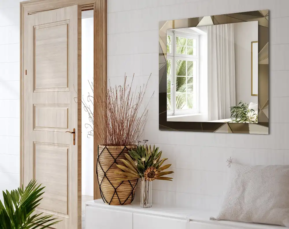 Obdĺžnikové dekoračné zrkadlo Geometrické tvary