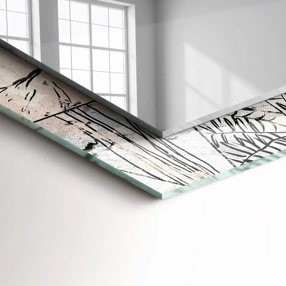 Obdĺžnikové zrkadlo s motívom Rastliny jeleňovitých líšok