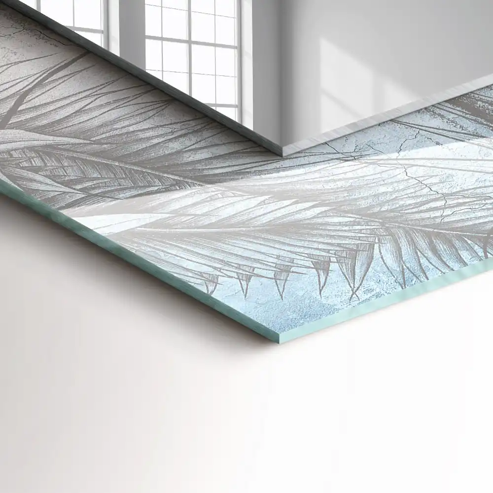 Obdĺžnikové ozdobné zrkadlo Pastelové rastliny