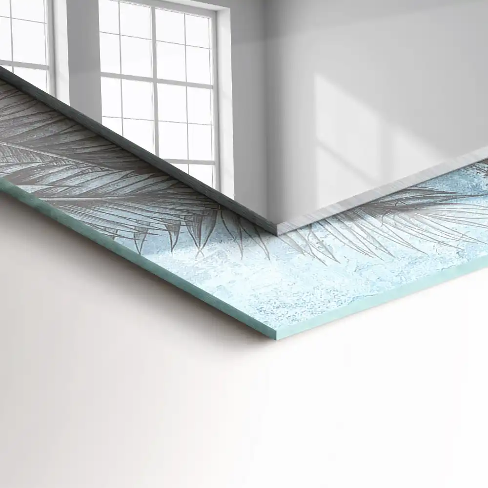 Obdĺžnikové ozdobné zrkadlo Pastelové rastliny