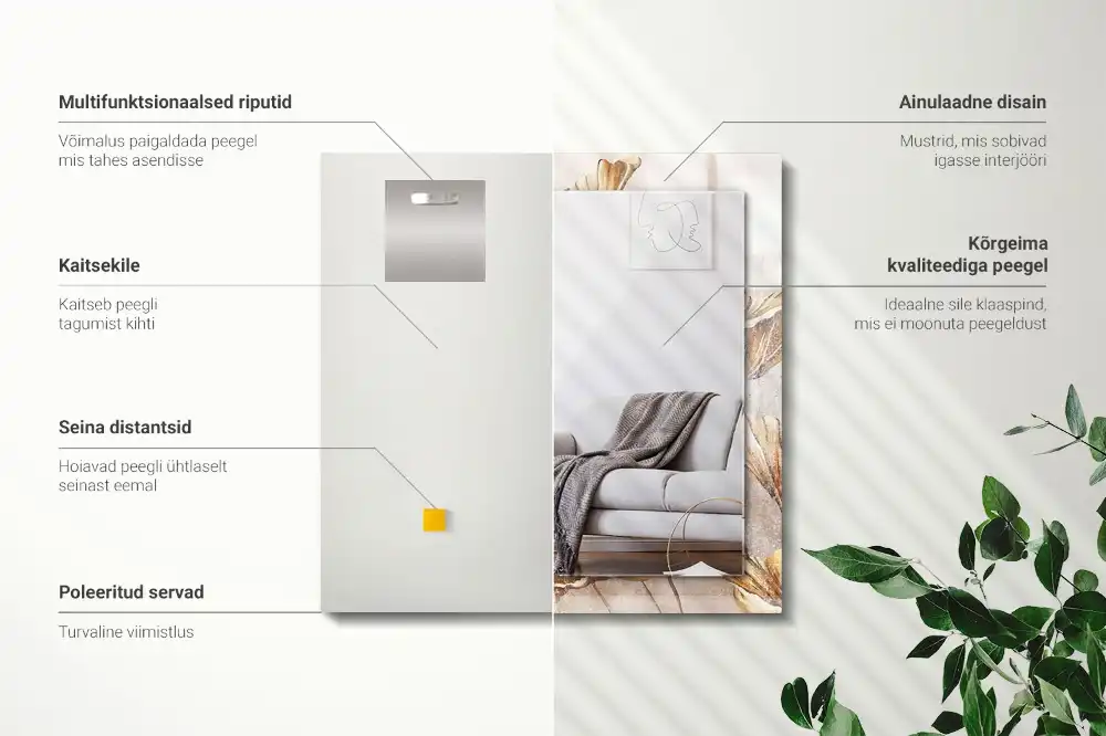 Obdĺžnikové zrkadlo s motívom Vintage kvety