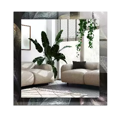 Obdĺžnikové dekoračné zrkadlo Farebné listy rastlín