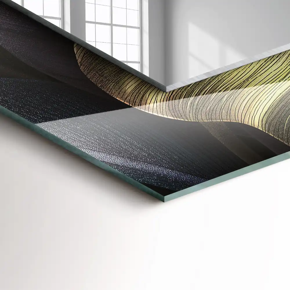 Obdĺžnikové dekoračné zrkadlo Farebné listy rastlín