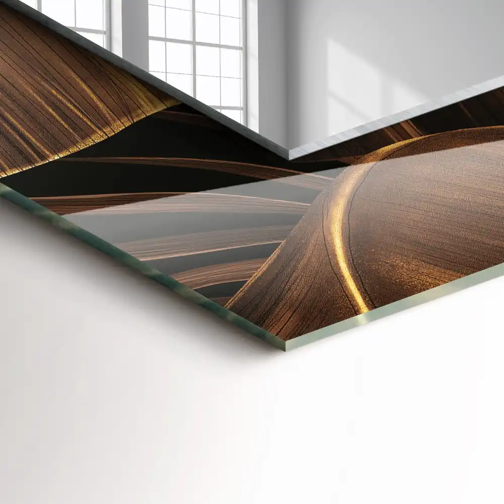 Obdĺžnikové zrkadlo s motívom tropické listy