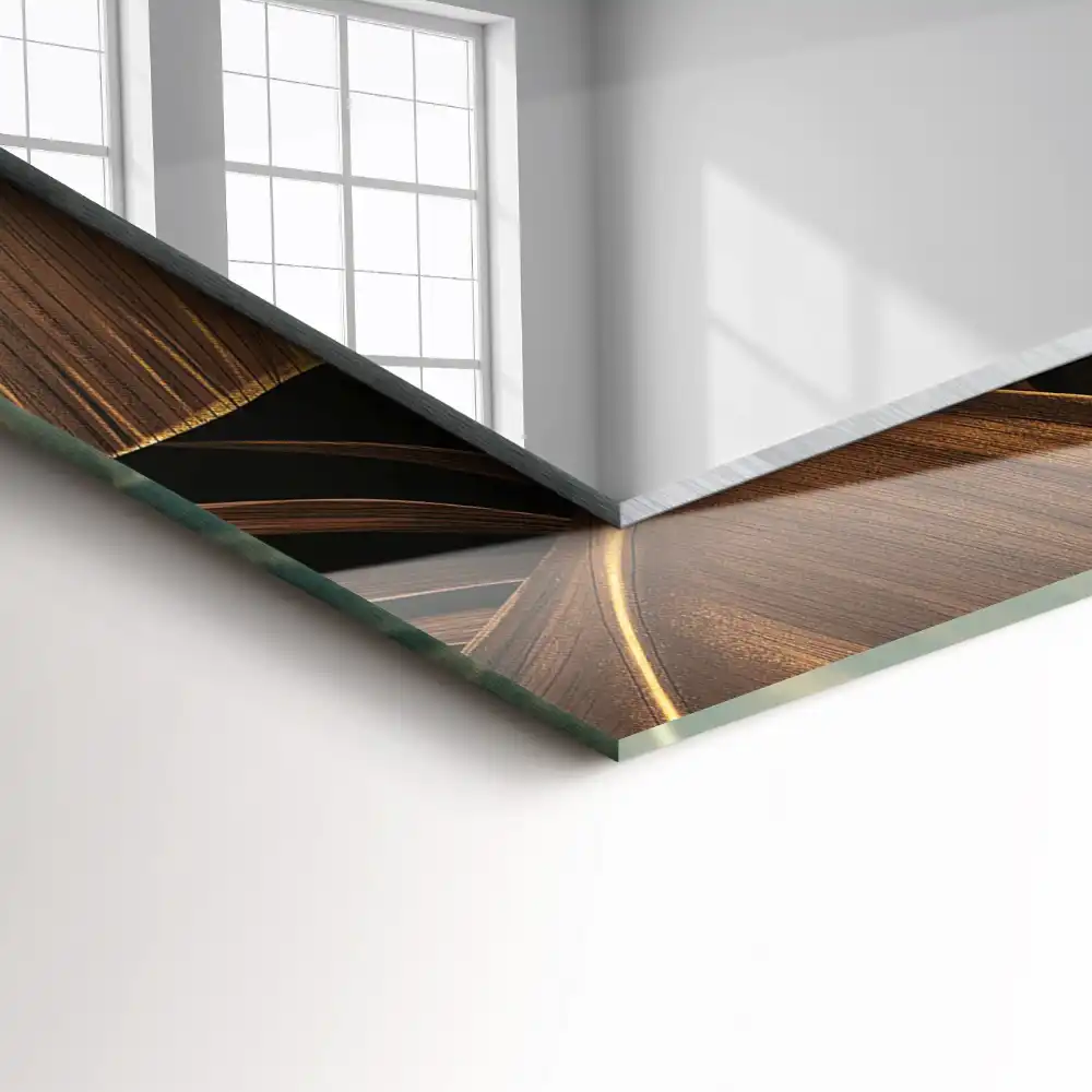 Obdĺžnikové zrkadlo s motívom tropické listy