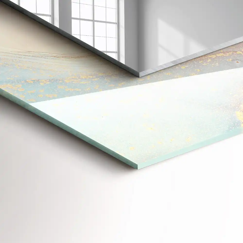 Obdĺžnikové zrkadlo s motívom Abstraktné akvarelové umenie