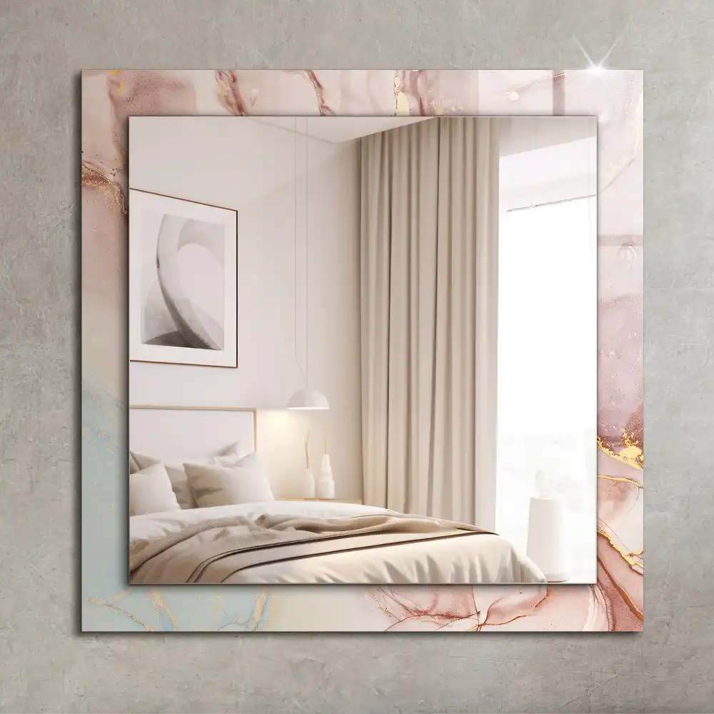 Obdĺžnikové zrkadlo s motívom Abstraktné akvarelové umenie