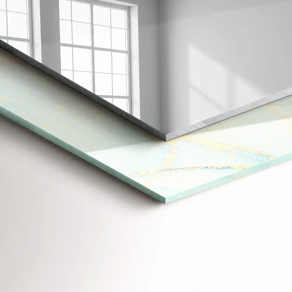 Obdĺžnikové zrkadlo s motívom Abstraktné akvarelové umenie