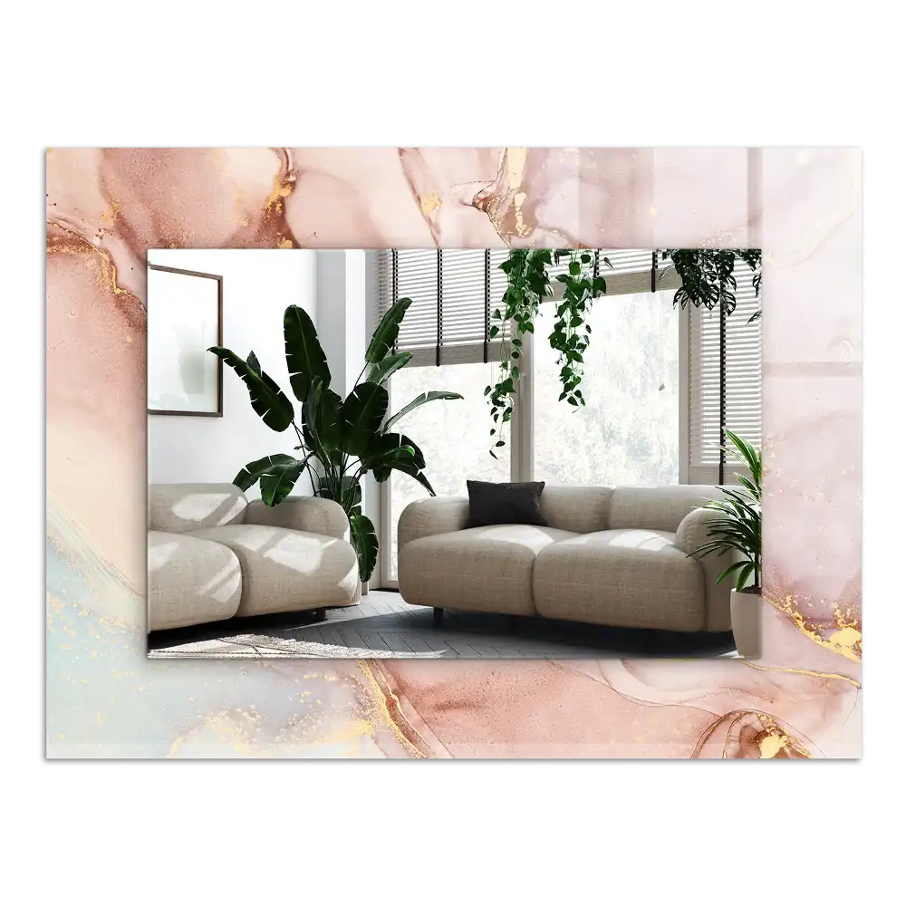 Obdĺžnikové zrkadlo s motívom Abstraktné akvarelové umenie