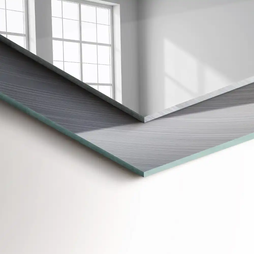 Obdĺžnikové ozdobné zrkadlo Okrúhly kovový povrch