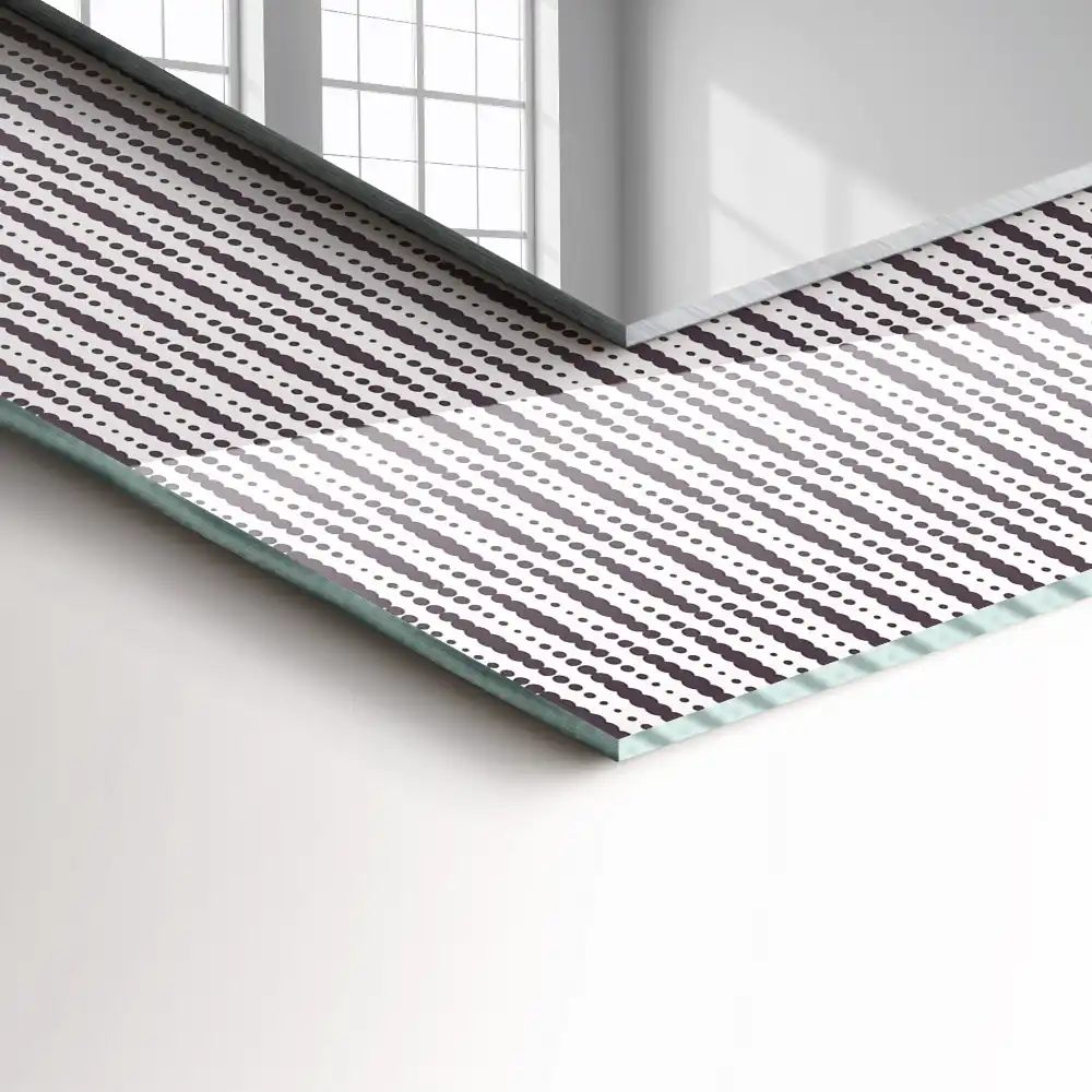 Obdĺžnikové dekoračné zrkadlo Vzor textilnej tkaniny